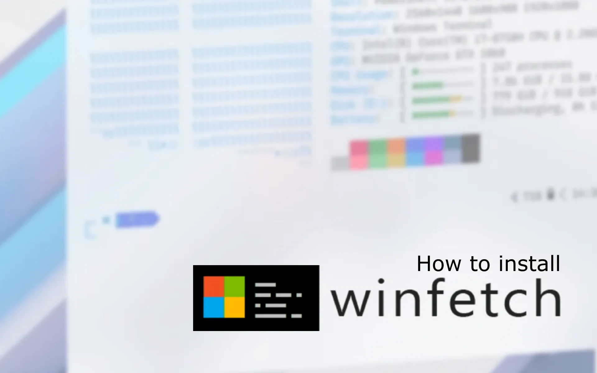 Install Winfetch