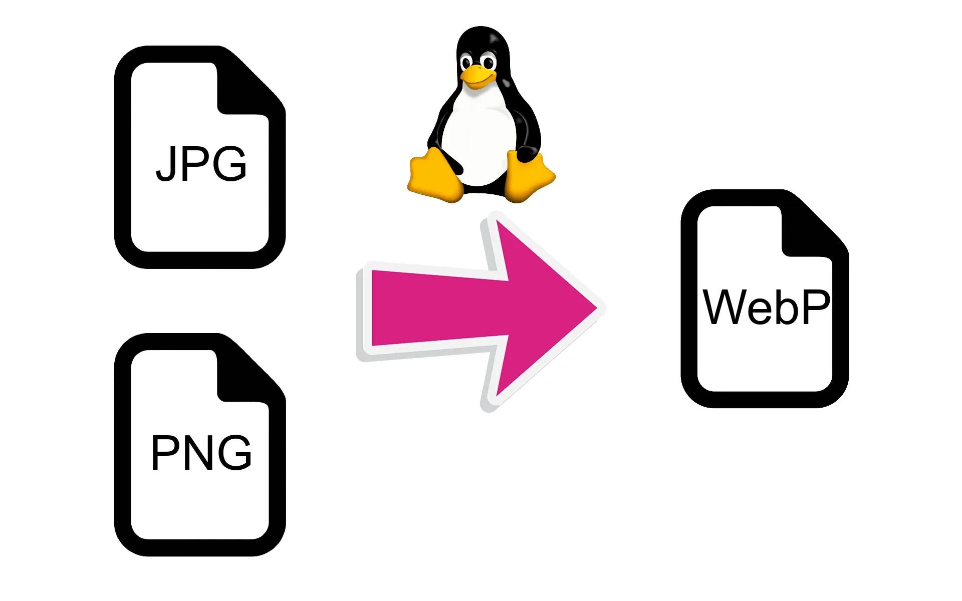 PNG JPG to WebP Linux